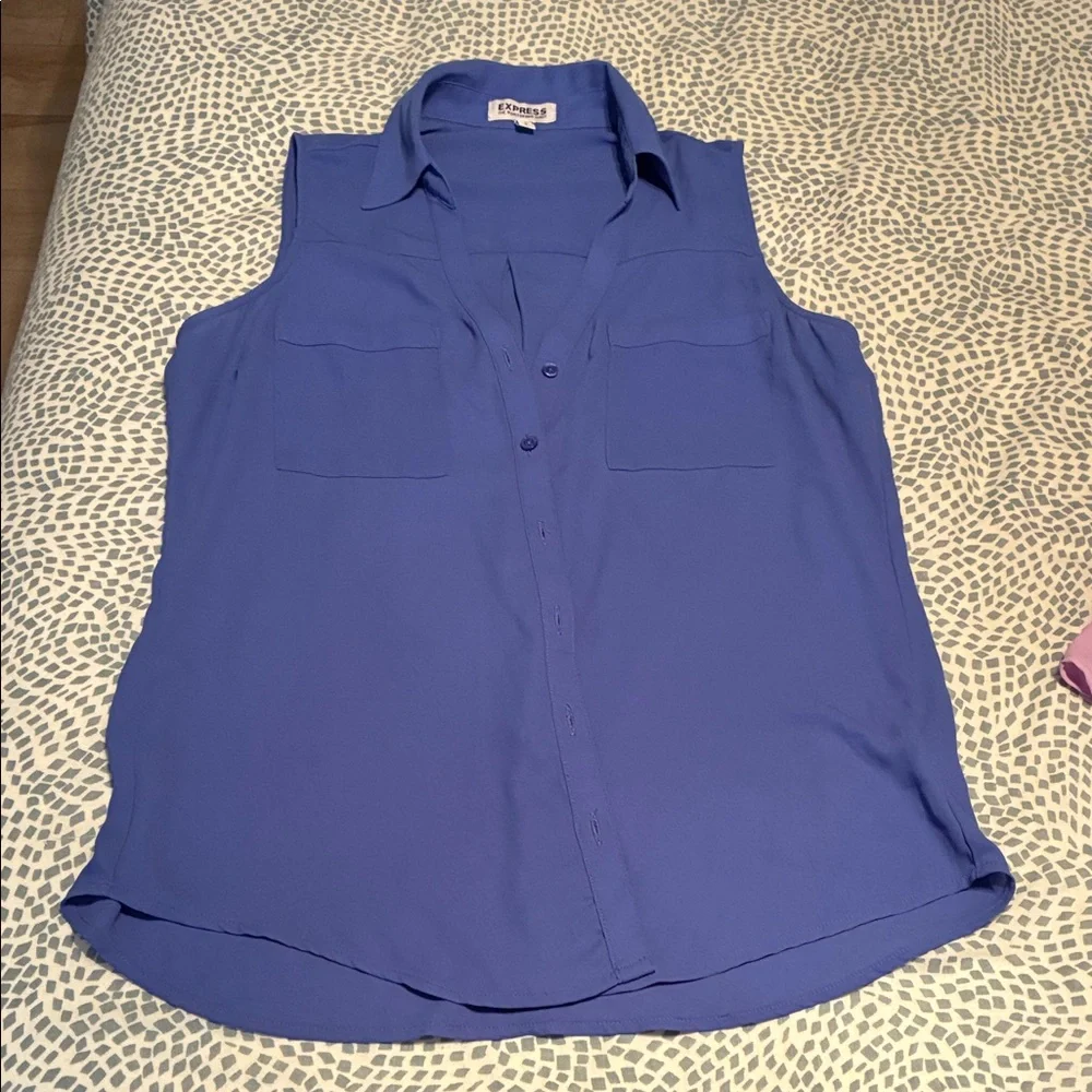 Express Women's Sleeveless Portofino Blouse Set - Blue, Lilac, Black - Picture 2 of 13